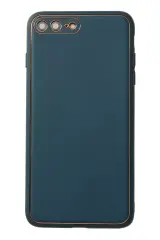 Newface İphone 7 Plus Kılıf Coco Deri Silikon Kapak - Mavi