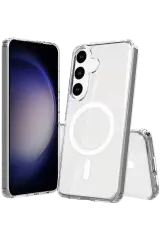 Newface Samsung Galaxy S26 Magneticsafe Şeffaf Silikon - Şeffaf