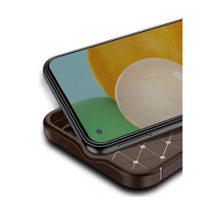 Tecno Spark 30c Kılıf Auto Focus Karbon Kapak - Kahverengi