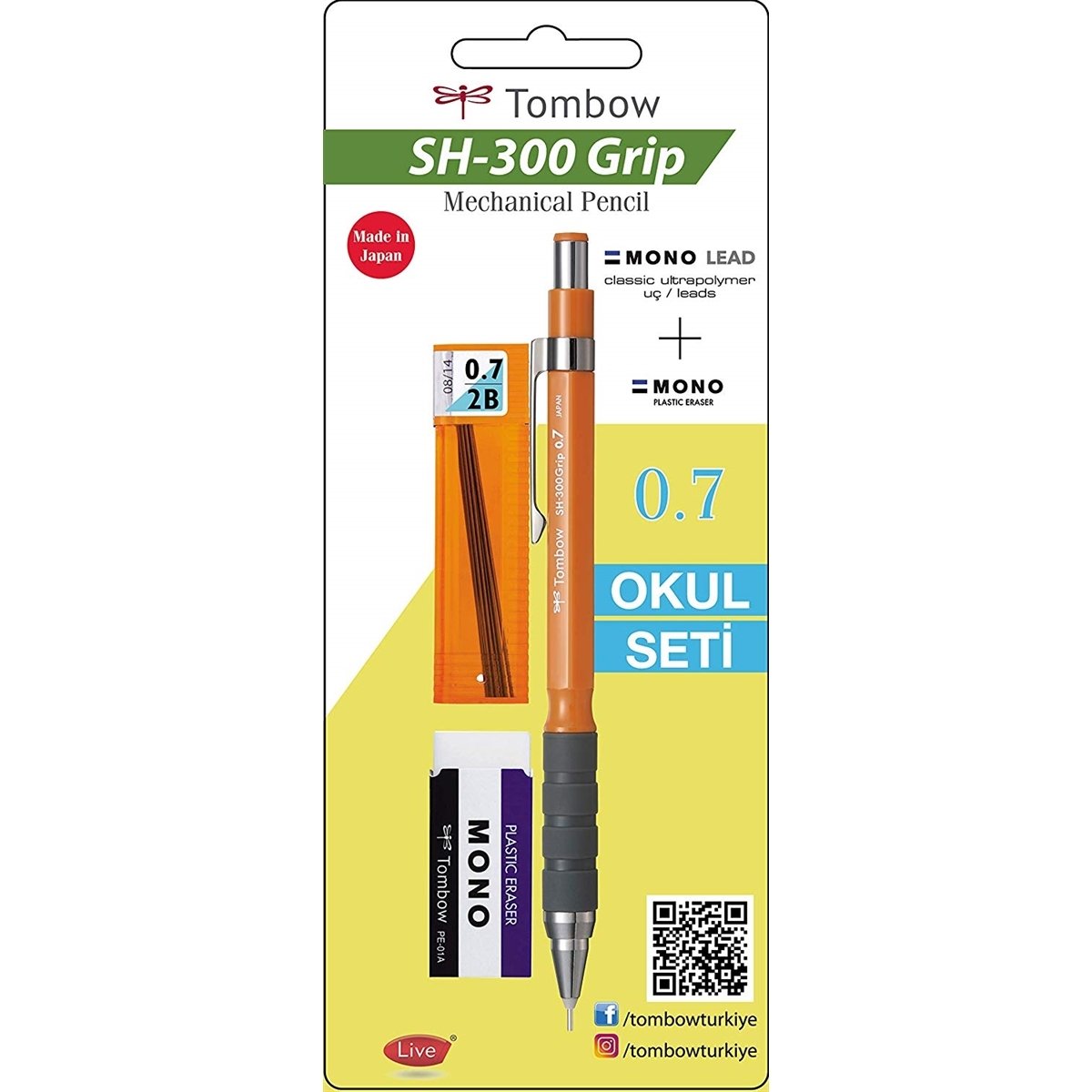 SH-300 Grip 0,7 mm Versatil Kalem Seti Turuncu