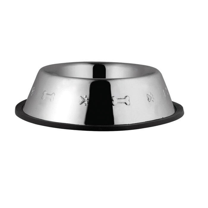 Oripet Desenli Çelik Kaydırmaz Köpek Mama Su Kabı 32 oz ( 1 L )