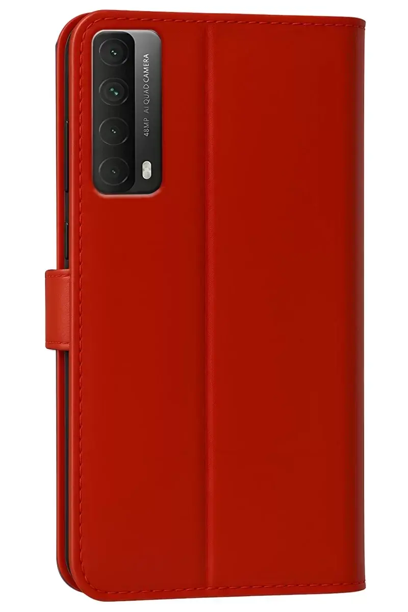 Newface Huawei P Smart 2021 Kılıf Trend S Plus Kapaklı Kılıf - Kırmızı