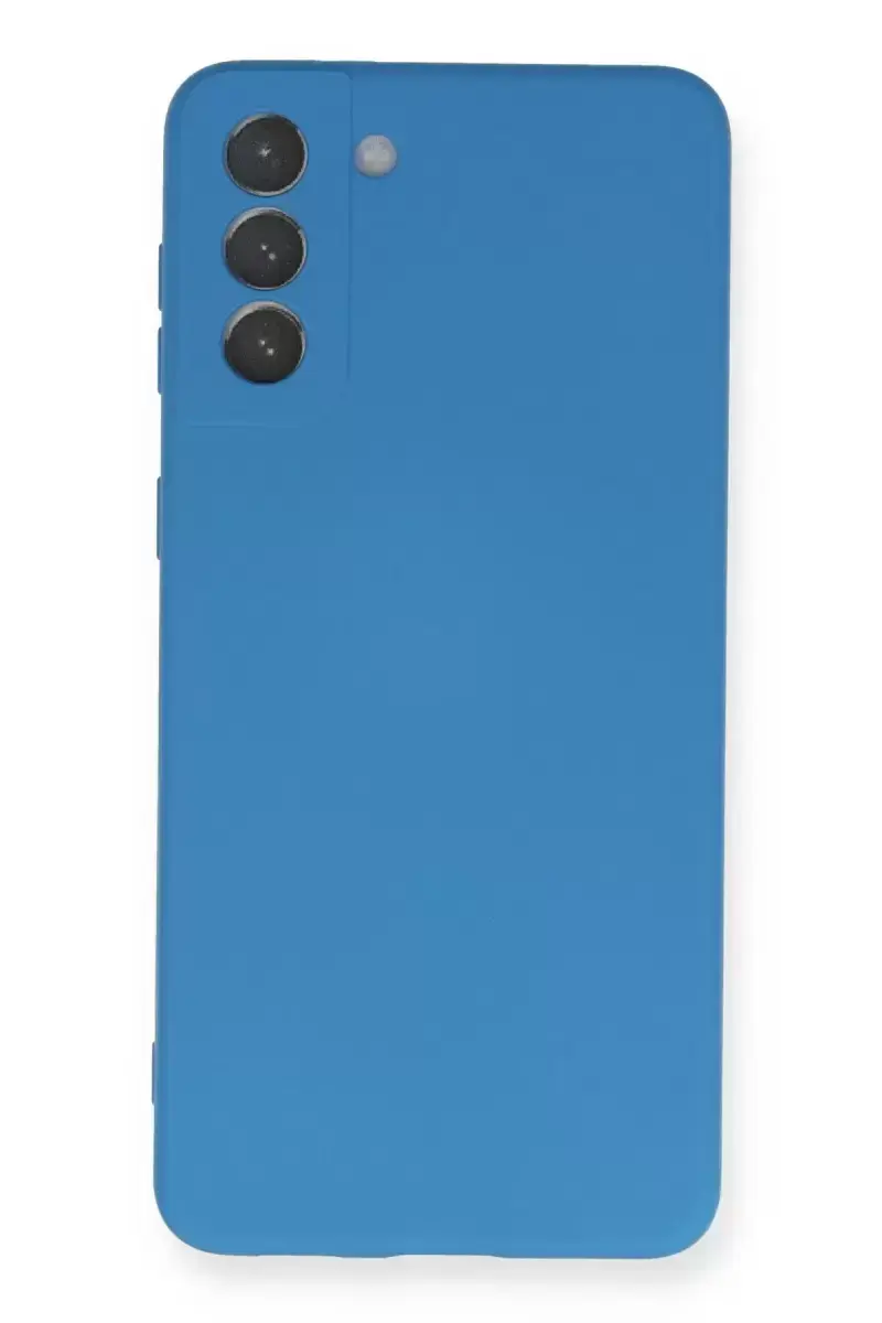 Newface Samsung Galaxy S21 Plus Kılıf Nano İçi Kadife Silikon - Mavi
