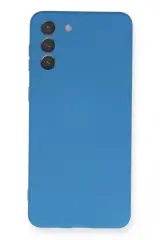 Newface Samsung Galaxy S21 Plus Kılıf Nano İçi Kadife Silikon - Mavi