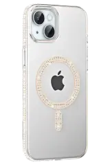 Joko Apple İphone 14 Move Taşlı Magsafe Kapak - Pembe