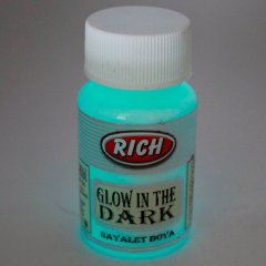 Glow in the Dark Gece Parlayan Hayalet Boya 50cc Turkuaz