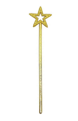 Altın Renk Yıldız Peri Asası Peri Değneği 34 Cm 1 Adet