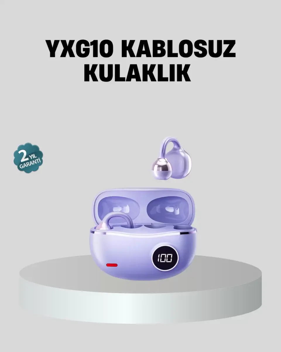 Kulak Arkası Klipsli Bluetooth Kulaklık Yxg10 Silikon Malzemeli Ergonomik