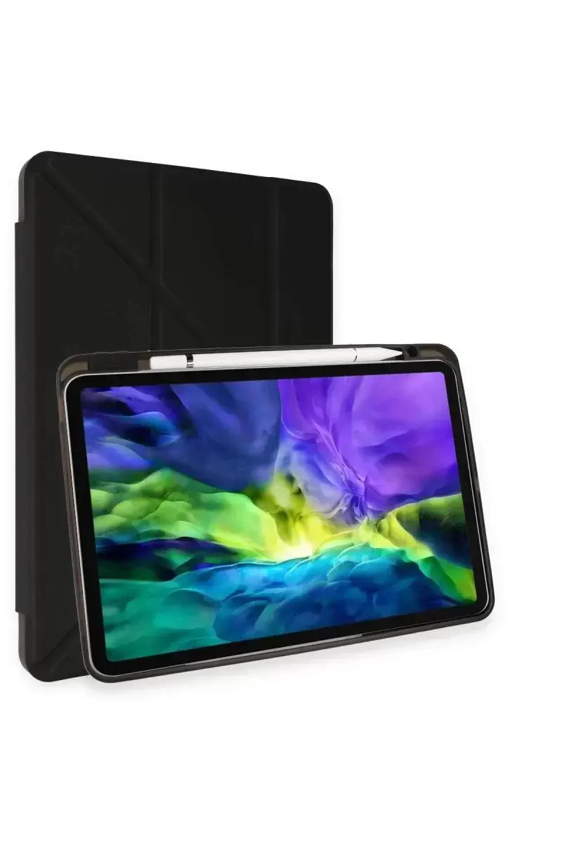 Newface İpad Pro 11 (2024) Kılıf Kalemlikli Mars Tablet Kılıfı - Siyah