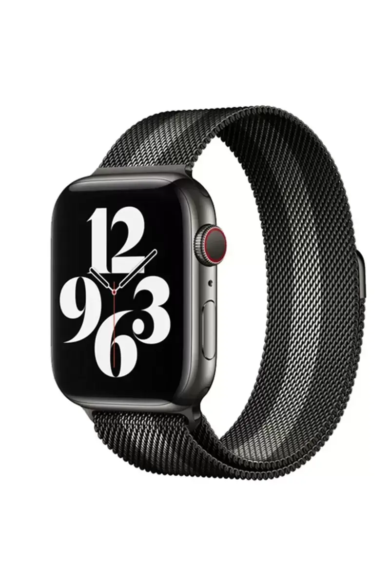 Newface Apple Watch 38mm Metal Mıknatıslı Kordon - Siyah-beyaz