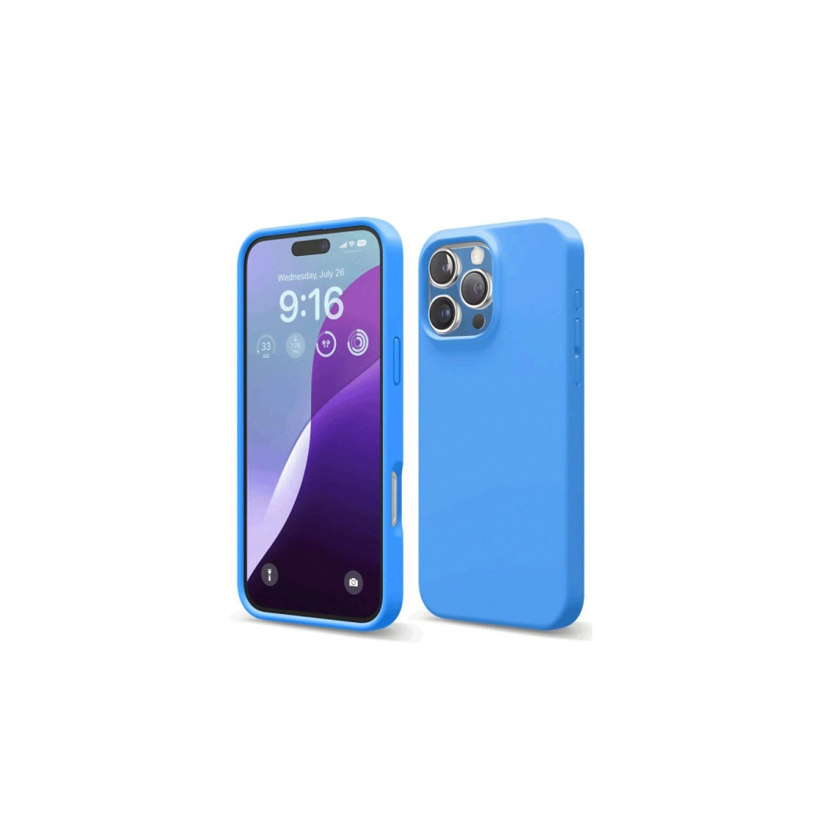 İphone 16 Pro Kılıf First Silikon - Mavi