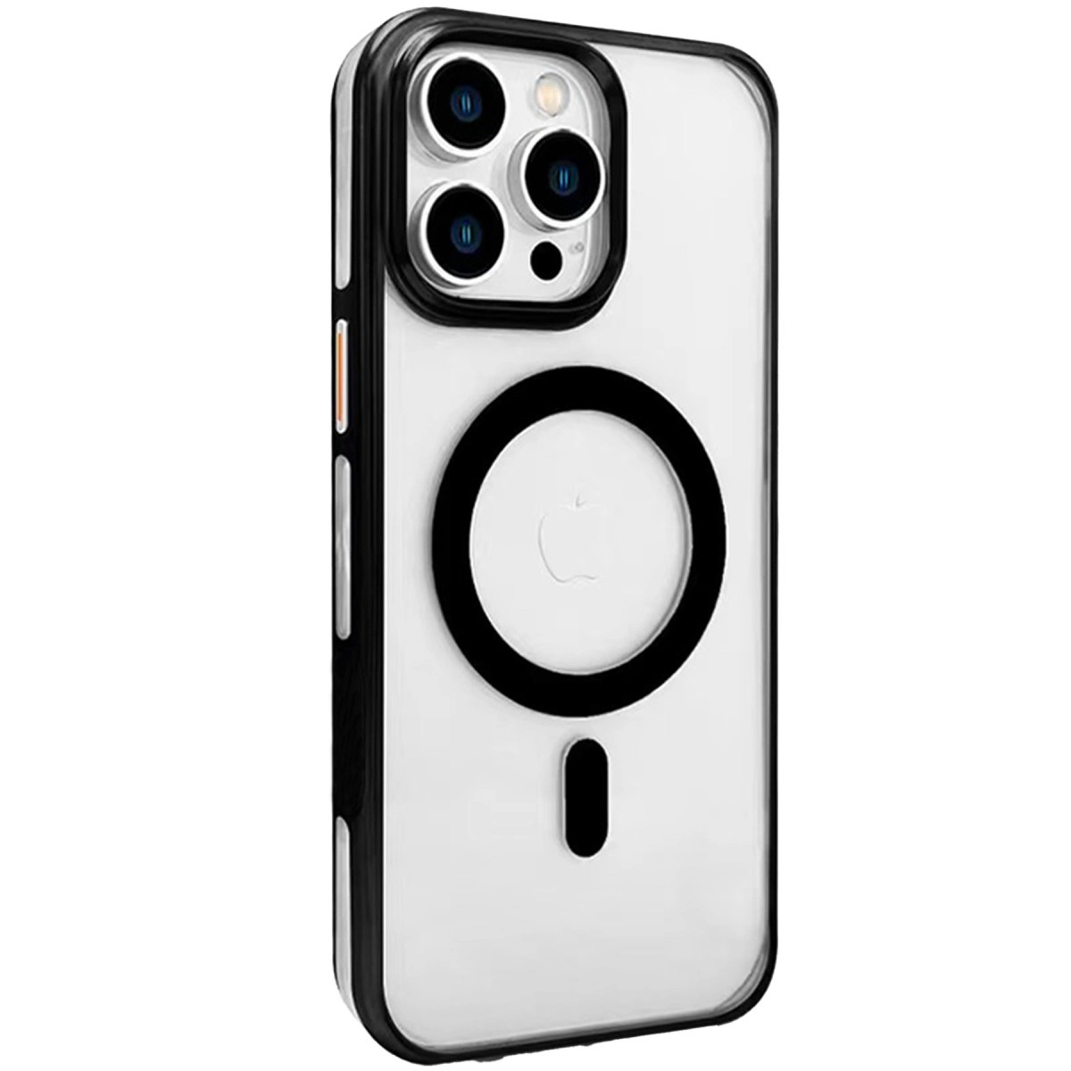 Joko  İphone 15 Pro Max Gleam Pc Sert Magsafe Kılıf - Şeffaf-siyah