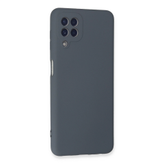 Samsung Galaxy A22 Kılıf Nano İçi Kadife Silikon - Gri