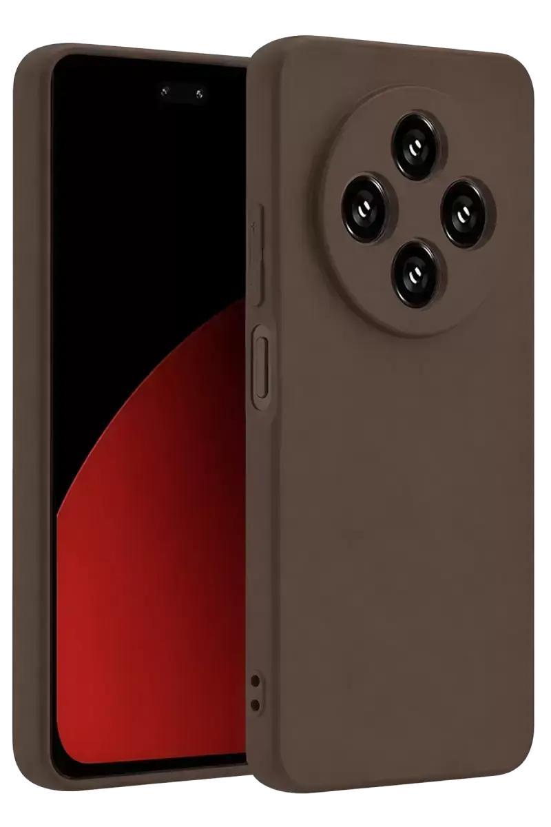 Newface Xiaomi Redmi 14c Kılıf First Silikon - Kahverengi