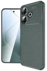 Newface Xiaomi Redmi 13 4g Kılıf Auto Focus Karbon Kapak - Koyu Yeşil