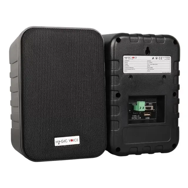 Magicvoice F-lhy4a 4'' (10 Cm) Hat Trafolu Duvar Tipi Sütun Hoparlör (10w Rms / 150w Peak - Mp3 Usb Uyumlu) Çiftli Takım Set - Siyah
