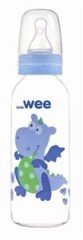 Wee Baby Silikon Uçlu Desenli Cam Biberon 250 cc