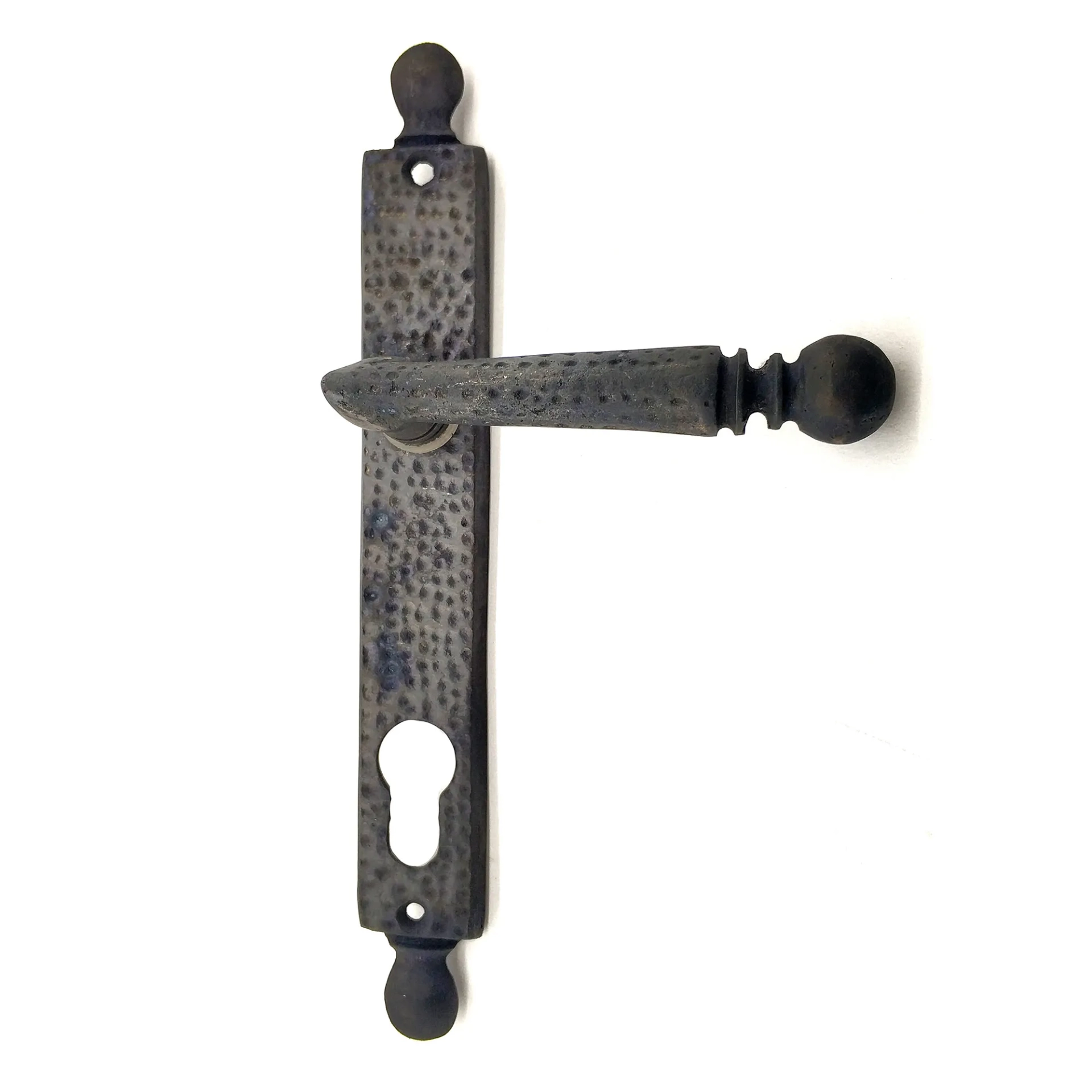 Antika Tarz Dekoratif Pirinç Misket Oda Kapı Kolu - 245x34 Mm, Oksit