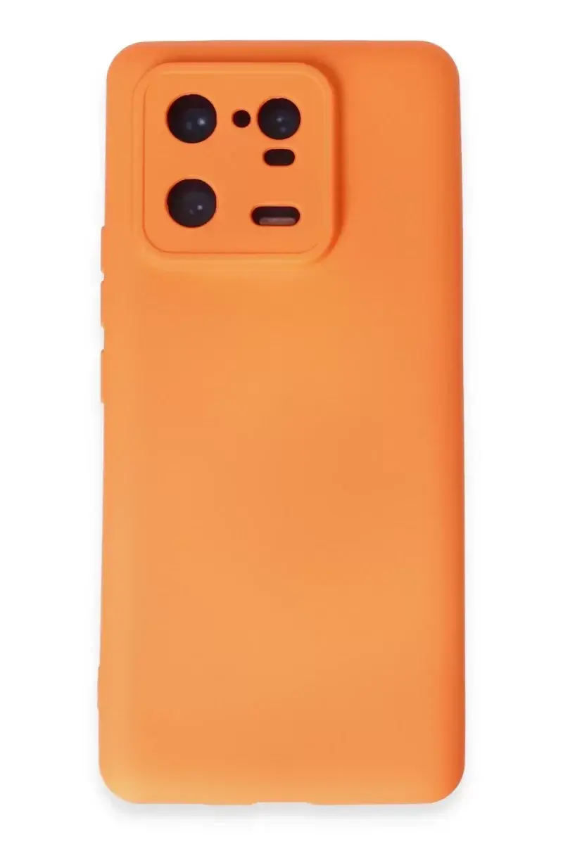 Newface Xiaomi Mi 13 Pro Kılıf Nano İçi Kadife Silikon - Turuncu