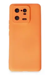 Newface Xiaomi Mi 13 Pro Kılıf Nano İçi Kadife Silikon - Turuncu