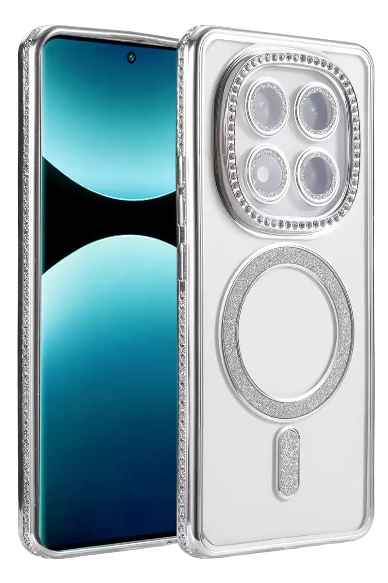 Newface Xiaomi Redmi Note 15 4g Joke Simli Magneticsafe Kılıf - Gümüş