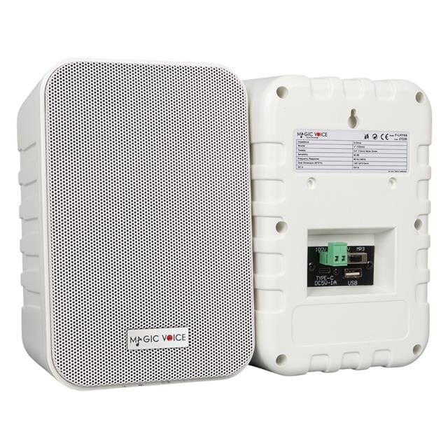 Magicvoice F-lhy4a 4'' (10 Cm) Hat Trafolu Duvar Tipi Sütun Hoparlör (10w Rms / 150w Peak - Mp3 Usb Uyumlu) Çiftli Takım Set - Beyaz