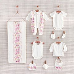 Bebbek 10'lu Hastane Çıkışı - Romantic Flower Pembe