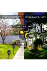 Solar Alev Efektli Bahçe Lambası