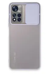 Newface Xiaomi Redmi Note 11t Kılıf Palm Buzlu Kamera Sürgülü Silikon - Lila