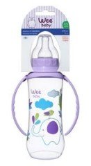 Wee Baby Silikon Kiraz Uçlu Kulplu PP biberon 270cc