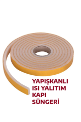 5 Adet 3 Metre Yapışkanlı Kapı Bandı Isı Yalıtım Süngeri