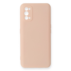Realme 7 Pro Kılıf Nano İçi Kadife Silikon - Pudra