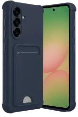 Newface Samsung Galaxy A56 Kılıf Kelvin Kartvizitli Silikon - Lacivert