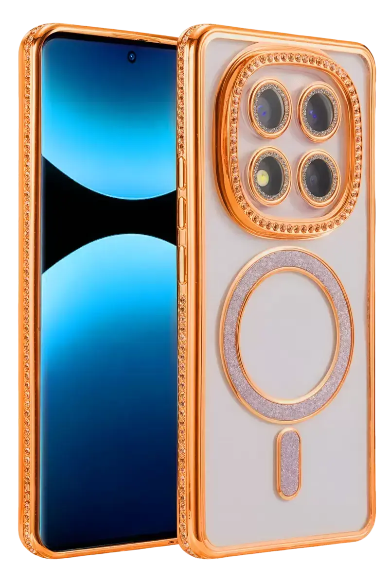 Newface Xiaomi Redmi Note 15 4g Joke Simli Magneticsafe Kılıf - Turuncu