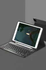 Newface Apple İpad Pro 12.9 (2022) Kılıf Kc01 Smart Klavyeli Tablet Kılıfı - Siyah