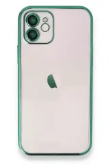 Newface Apple İphone 11 Kılıf Razer Lensli Silikon - Yeşil