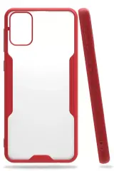 Newface Samsung Galaxy M31 Kılıf Platin Silikon - Kırmızı