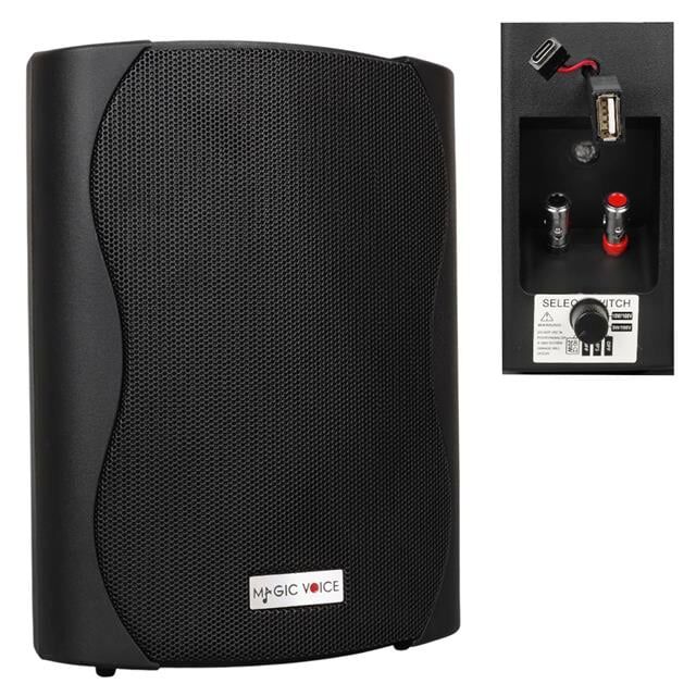 Magicvoice F-lhy5s 5.25'' (13.5 Cm) Hat Trafolu Duvar Tipi Sütun Hoparlör (20w Rms / 180w Peak - Mp3 Usb Uyumlu) - Siyah