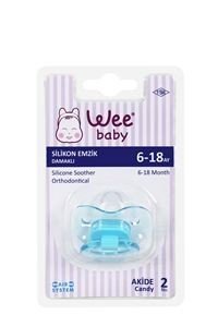 Wee Baby Akide Silikon Damaklı Emzik No:2 (Askılı)