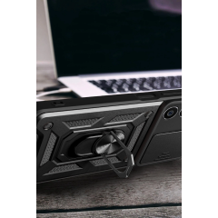 Samsung Galaxy A05s Kılıf Pars Lens Yüzüklü Silikon - Siyah