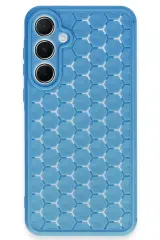 Newface Samsung Galaxy A55 5g Kılıf Petek Silikon Kapak - Mavi