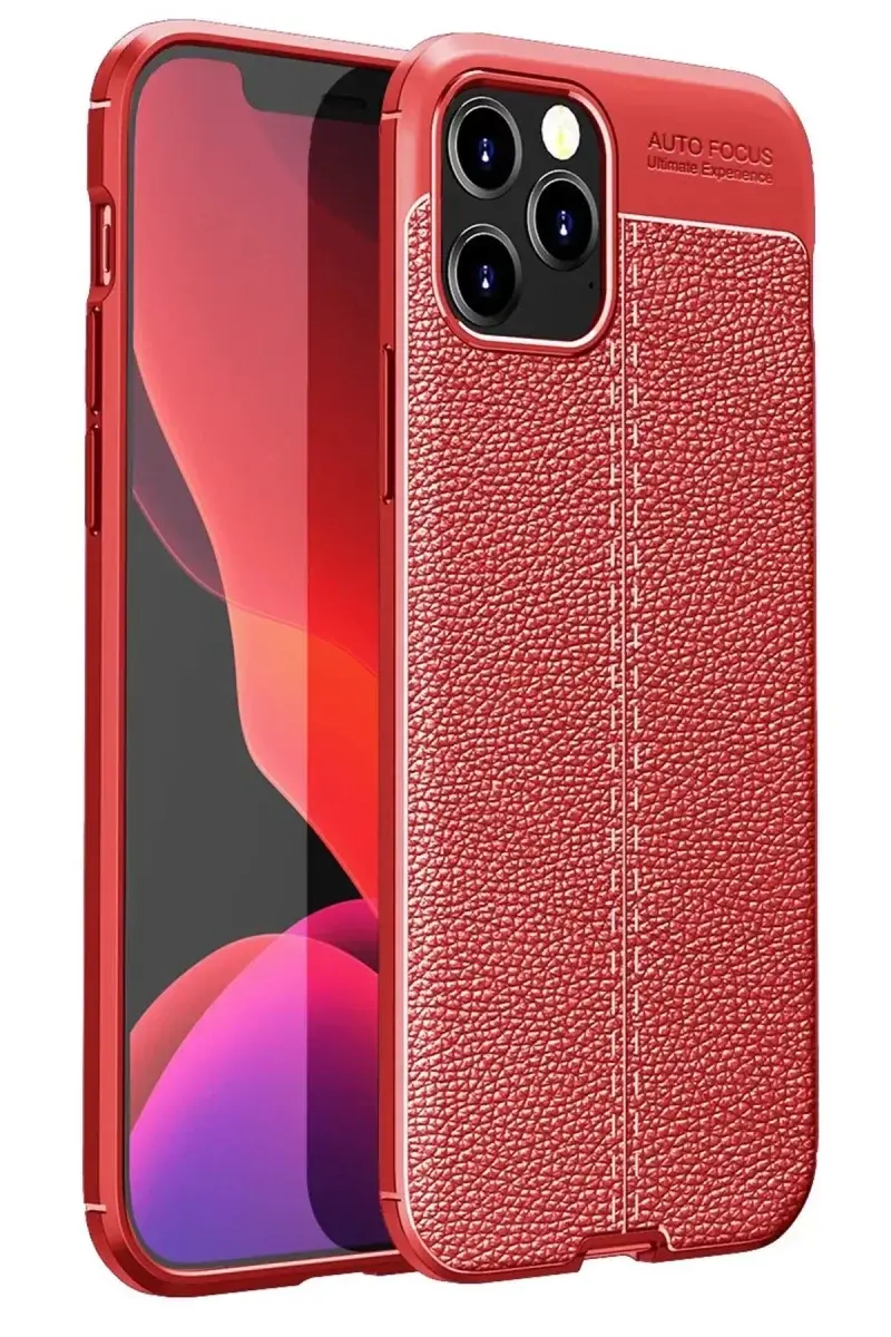 Newface İphone 12 Pro Max Kılıf Auto Focus Kapak - Kırmızı