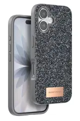 Onegif Apple İphone 17 Bright Simli Kapak - Gümüş