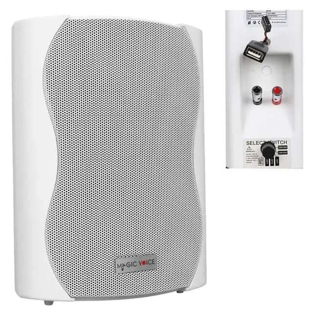 Magicvoice F-lhy5s 5.25'' (13.5 Cm) Hat Trafolu Duvar Tipi Sütun Hoparlör (20w Rms / 180w Peak - Mp3 Usb Uyumlu) - Beyaz