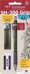 SH-300 Grip 0,7 mm Versatil Kalem Seti Koyu Yeşil
