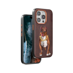 Venco  İphone 14 Pro Max Perma Desenli Kapak - Kahverengi