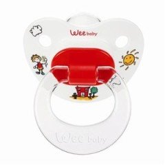 Wee Baby Silikon Desenli Damaklı Emzik No:1(Askılı)