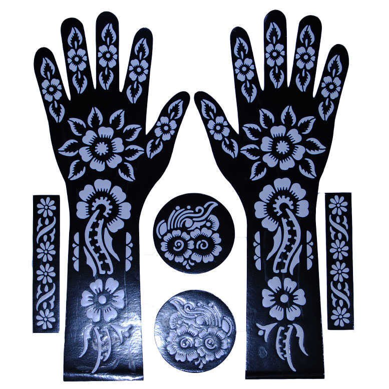 Kına Şablonu El Deseni 02