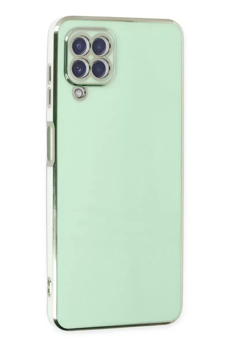 Newface Samsung Galaxy A22 Kılıf Volet Silikon - Açık Yeşil