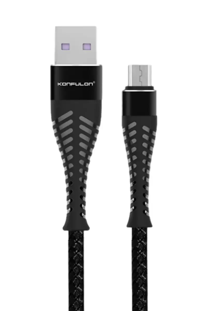 Konfulon S61 Micro Usb Kablo 1.2m 2.1a - Siyah